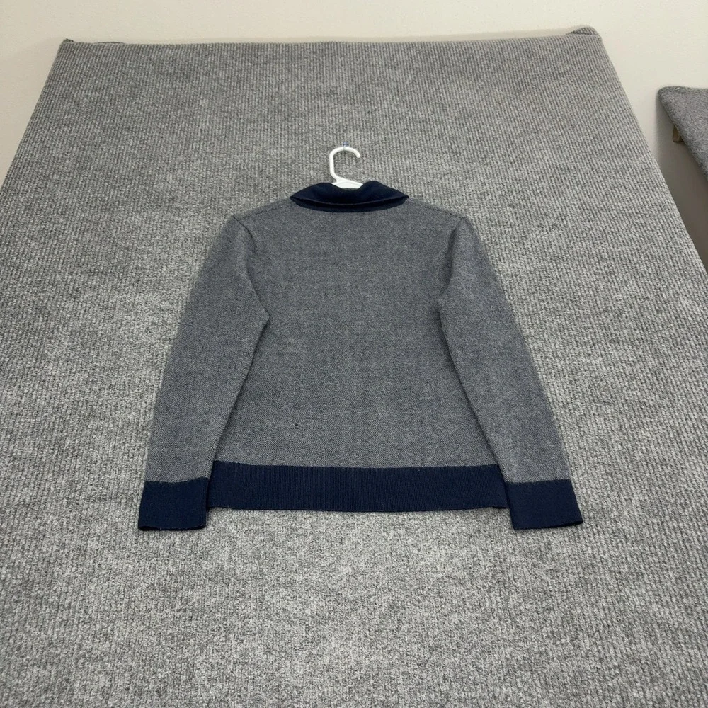 Banana Republic Sweater Mens M Gray Merino Wool Shawl Collar Knit Classic Style